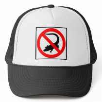 No Alligators Highway Sign Trucker Hat