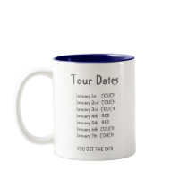 NO AMBITION Couch Potato Concert Spoof Mug