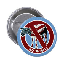 No American Sheeple Button