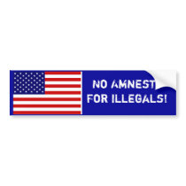 No Amnesty Bumper Sticker