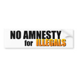 NO AMNESTY BUMPER STICKERS