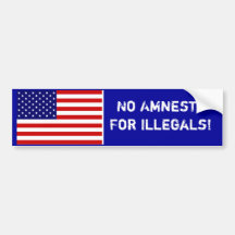 No Amnesty Bumper Sticker