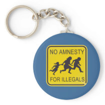No Amnesty for illegals keychains