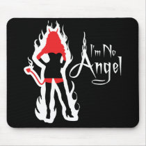 No Angel Black Flames Mouse Pads