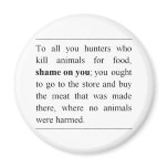 No animals harmed at supermarket meat counter? magnets
