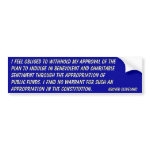 No Appropriation for Charity in Constitution bumpersticker