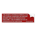 No Appropriation for Charity in Constitution bumpersticker