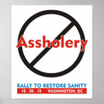 No Assholery poster posters
