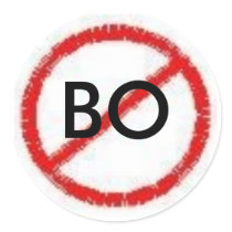 No B.O. stickers