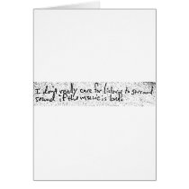 No Bad Sound Greeting Cards
