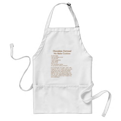 No-Bake Cookie Recipe on an Apron by susan52z