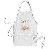 No-Bake Cookie Recipe on an Apron aprons