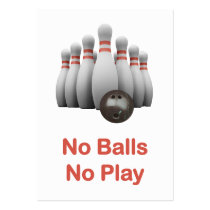 No Balls Bowling Business Card Templates