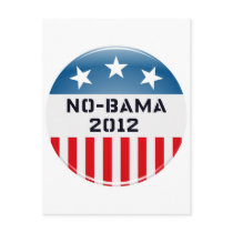 NO-BAMA 2012 ELECTION BUTTON PRINT POSTCARDS