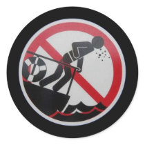No Barfing Policy! Round Sticker