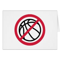 No basketball greeting cards