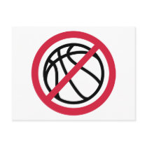 No basketball post card