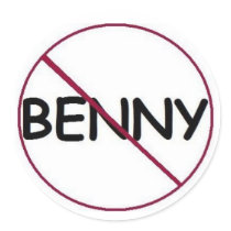 No Benny2 Round Stickers