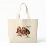 no better love than basset love tote bags