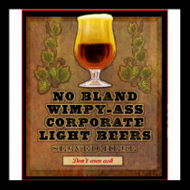 No bland beers served here posters