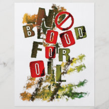 NO BLOOD FOR OIL FLYERS