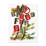 NO BLOOD FOR OIL POST CARD