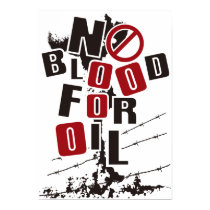 NO BLOOD FOR OIL posters