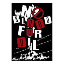 NO BLOOD FOR OIL posters