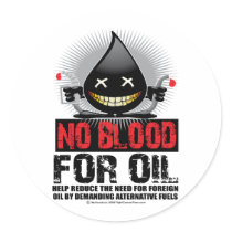 No Blood For Oil stickers by fightcancertees No Blood For Oil stickers