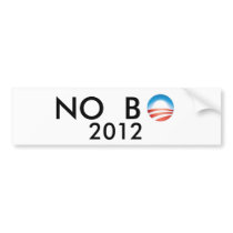 NO BO Bumper Sticker bumper stickers