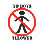 No Boys Allowed Stickers