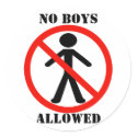 No Boys Allowed stickers