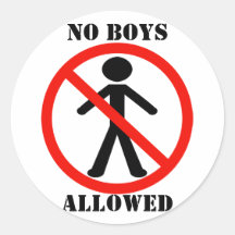 No Boys Allowed Stickers