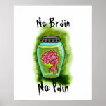No Brain No Pain Poster posters