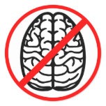 No Brains Tag Label stickers