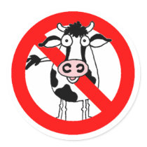 No bull.... allowed! round sticker