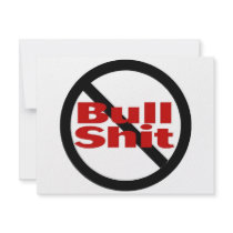 No Bull Shit invitations