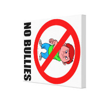 NO BULLIES GALLERY WRAPPED CANVAS