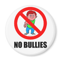 NO BULLIES REFRIGERATOR MAGNET
