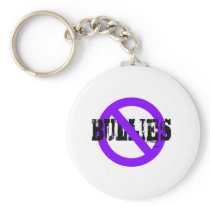 No Bullies purple Key Chain