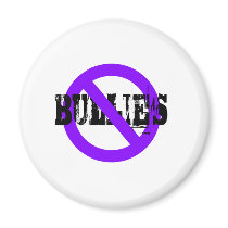 No Bullies purple Refrigerator Magnet