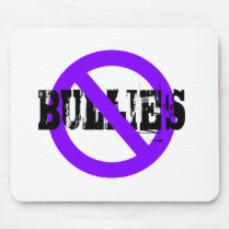 No Bullies purple Mousepads