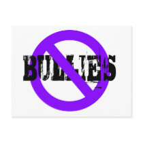 No Bullies purple Post Card
