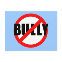 No Bully No Bullying Tshirts, Sweats, Buttons Post Card