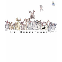 No Bunderwear Cartoon Rabbits Line Up T Shirt by zooogle No Bunderwear Cartoon Rabbits Line Up T Shirt