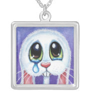No Bunny Loves Me | Sad Rabbit Pendant necklace