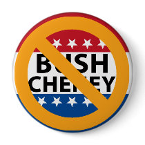 NO BUSH CHENEY PINBACK BUTTONS