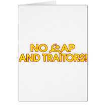 No Cap And Traitors! cards by RightWingGifts No Cap And Traitors! cards