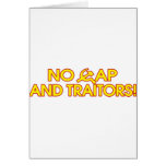 No Cap And Traitors! Greeting Cards