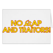 No Cap And Traitors! cards by RightWingGifts No Cap And Traitors! cards